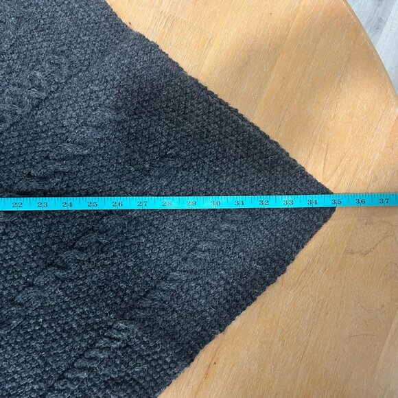 Inis Crafts Aran Crafts Poncho M/L Gray 100% Merino Wool Knit Fisherman Irish - Picture 10 of 10